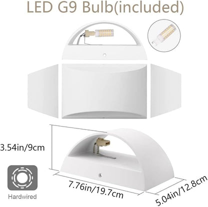 Aipsun Aluminum Modern Indoor LED Wall Sconce Hardwired Interior Wall Lights - Image 9