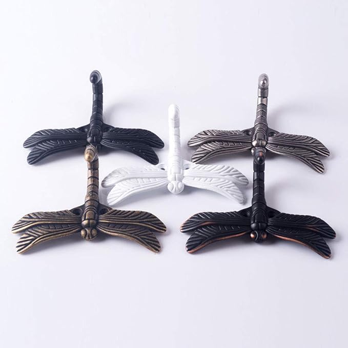 2pcs Dragonfly Coat Hooks Decorative Creativity Wall Mounted Hanger Hook - Image 6