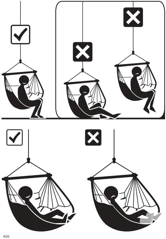 LA SIESTA® - Large Comfort Domingo Hammock Swing Chair & CasaMount - Weather & Tear Resistant Hanging Chair - Outdoor Indoor Hammock Chair w/Suspension Kit for Walls Ceilings Square Beams - Cedar