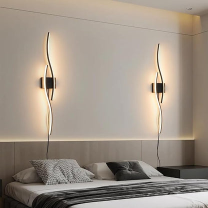 Daunton Modern Plug in Wall Sconces Set of Two, RC Dimmable LED Plug in Wall - Image 8