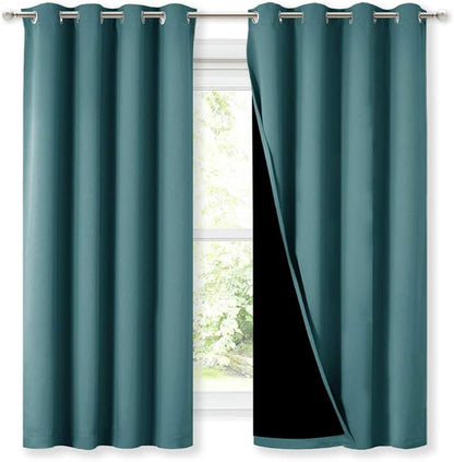 NICETOWN 100% Blackout Blinds, Sea Teal, Laundry Room Decor Window Treatment by NICETOWN