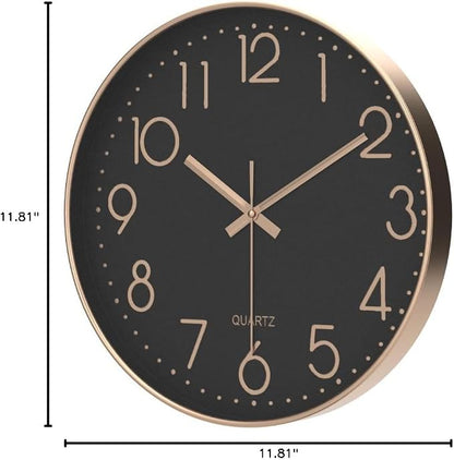 Silent Wall Clock 12 Inch Non-Ticking Wall Clocks Battery Operated - Image 10
