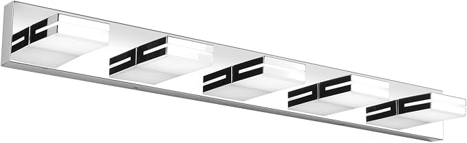 SineRise LED Modern Bathroom Vanity Light Fixtures, Chrome Modern Acrylic by SINERISELIGHTING