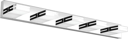 SineRise LED Modern Bathroom Vanity Light Fixtures, Chrome Modern Acrylic by SINERISELIGHTING
