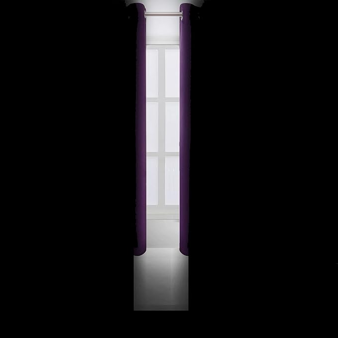 LEMOMO Purple Blackout Curtains 66 x 63 Inch Length/Set of 2 Curtain - Image 3