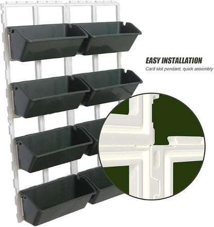 Vertical Garden Wall Planter, 4-Tier Stackable Wall Planter Indoor Outdoor - Image 2