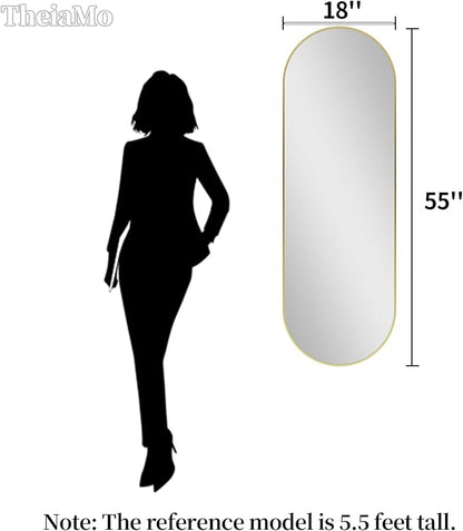 Oval Full Length Mirror, Ultra-Clear Explosion-Proof Dressing Mirror, Simple & - Image 2