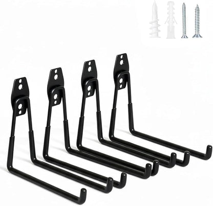 WMK 7.3'' Garage Hooks Heavy Duty 4 Pack, Wall Mount Utility Hooks by WMK