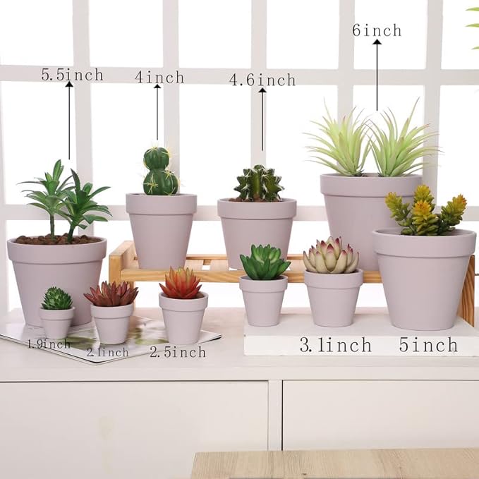 Yishang 72 pcs Small Mini Pink Clay Pots, 2.5'' Terracotta Pot Clay Ceramic Pottery Planter,Cactus Flower Terra Cotta Pots,Succulents Nursery Pots,with Drainage Hole,Great for Crafts,Wedding Favor