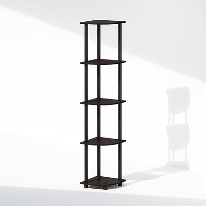 Furinno Turn-N-Tube Storage Shelves, 5-Tier Book Shelf, Corner Shelf, Toolless - Image 4