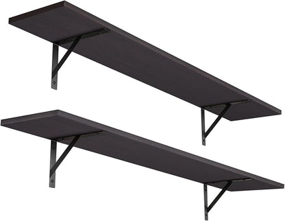DINZI LVJ Long Wall Shelves, 47.3Inch Wall Mounted Shelves Set of 2, Extra by DINZILVJ