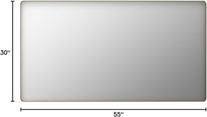 LOAAO 55”X30” Gold Bathroom Mirror, Rounded Rectangle Gold Frame Mirror - Image 9