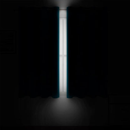 LEMOMO Blackout Curtains 66 x 54 Inch Long Teal Curtains Set of 2 Panels Room - Image 3