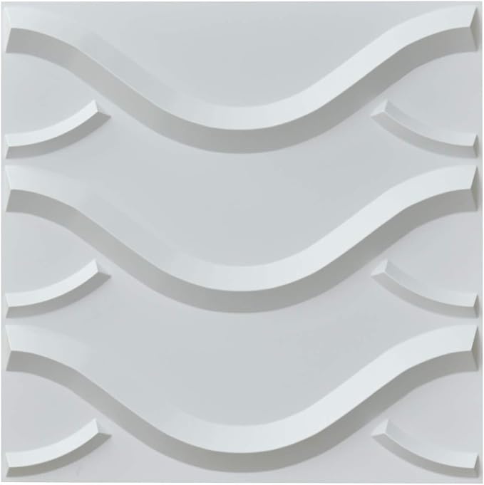 Art3d 19.7" x 19.7" Wall Panel Wave by Art3d