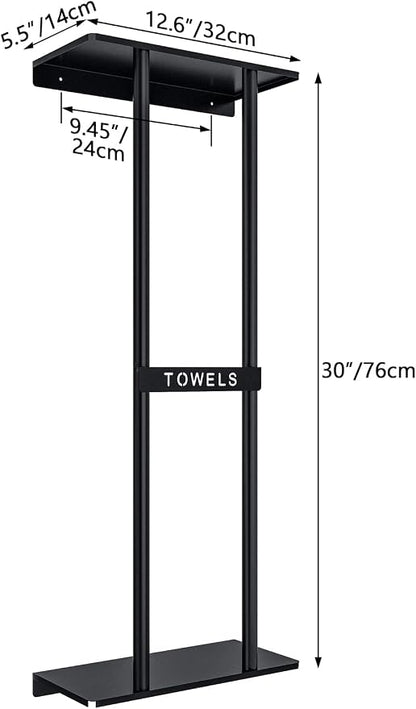 STWWO Towel Racks for Bathroom, Bathroom Towel Storage Wall Mounted 30 inch - Image 3