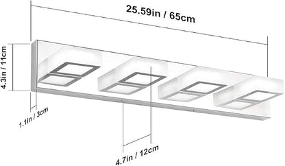 Ralbay LED Modern Vanity Light Bathroom Vanity Lights Over Mirror Acrylic - Image 3