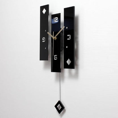 SHISEDECO Creative Mute Modern Large Pendulum Clock in Black and White Color - Image 2