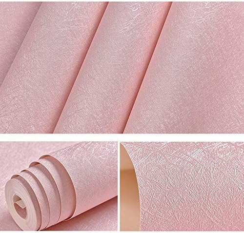 Cohoo Home 512inL 15.7inW Silk Pink Wallpaper Peel and Stick Contact Paper Pink - Image 3