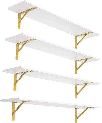 DINZI LVJ Long Wall Shelves, 47.3" Wall Mounted Shelves, Large Floating Shelves by DINZILVJ