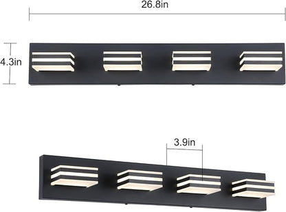 4-Light LED Black Vanity Lights - Image 5