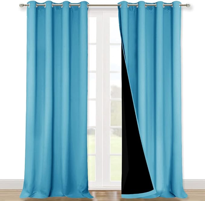 NICETOWN Full Shading Curtains 90 inches Long 2 Panels Set by NICETOWN