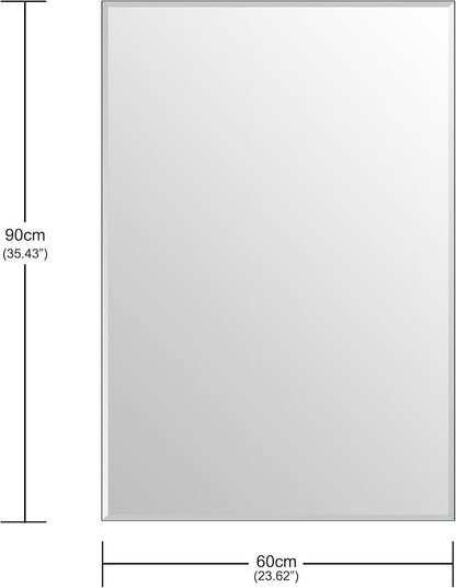 Ruomeng Wall Mirror Beveled Edge Frameless Mirror 24” x 36" Accent Mirror - Image 4