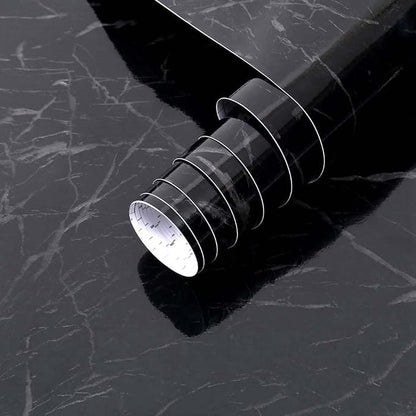 Arthome Black Marble, 17x393 Inches Peel and Stick Wallpaper, Marble Contact by ArthomeWALLDECOR
