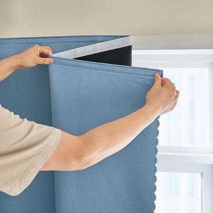 AJAZZ self Adhesive Portable 100% Blackout Curtains Simple and Easy to by AJAZZ