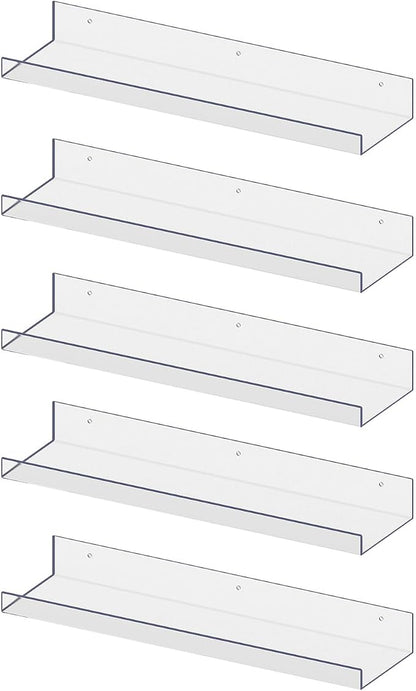 RLAVBL 5 Pack Acrylic Shelves, Living Room, Kitchen Storage by RLAVBL