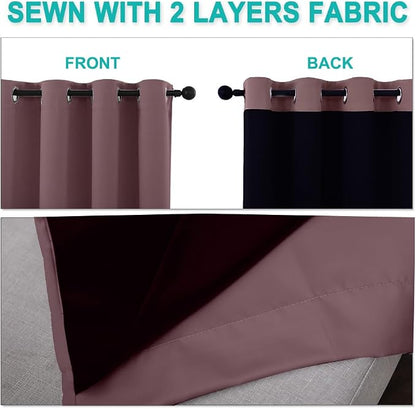 NICETOWN 100% Blackout Short Curtains - Image 5