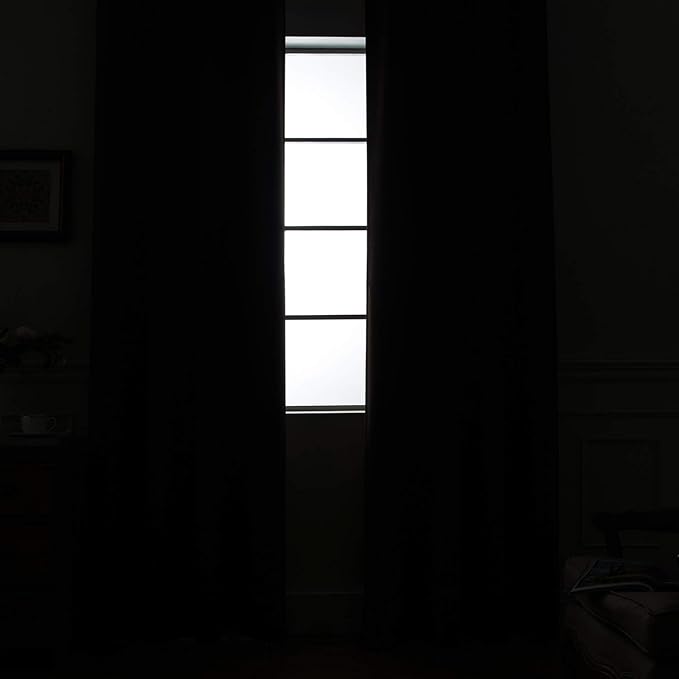 Yakamok 100% Blackout Sliding Door Curtains, Thermal Insulated Grommet Full - Image 8