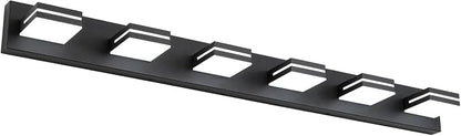 SineRise LED Modern Bathroom Vanity Light Fixtures, Matte Black Modern Acrylic by SINERISELIGHTING