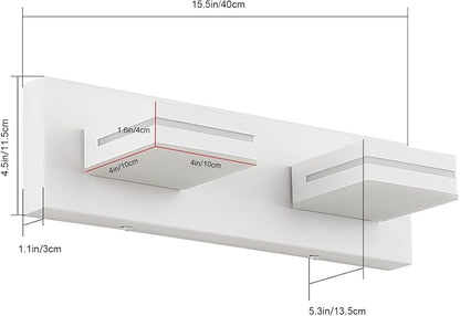 SineRise LED Modern Bathroom Vanity Light Fixtures, Matte White Modern Acrylic - Image 4