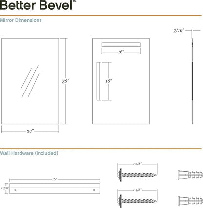 Better Bevel Frameless Rectangle Mirror - Image 5