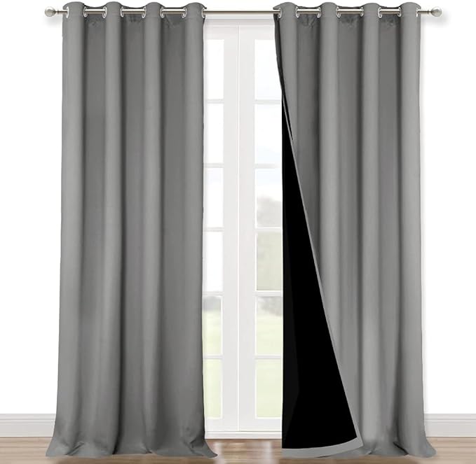 NICETOWN Full Shading Curtains 90 inches Long 2 Panels Set by NICETOWN