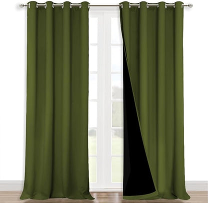 NICETOWN Full Shading Curtains 90" Long 2 Panels Set by NICETOWN