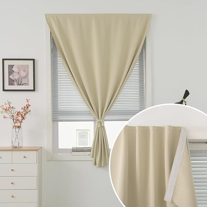 Portable Light Blocking Curtains Self-Stick Design, Removable Adhesive Window - Image 2