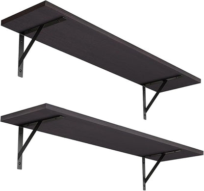 DINZI LVJ Long Wall Shelves, 23.6 Inch Wall Mounted Shelves Set of 2, by DINZILVJ