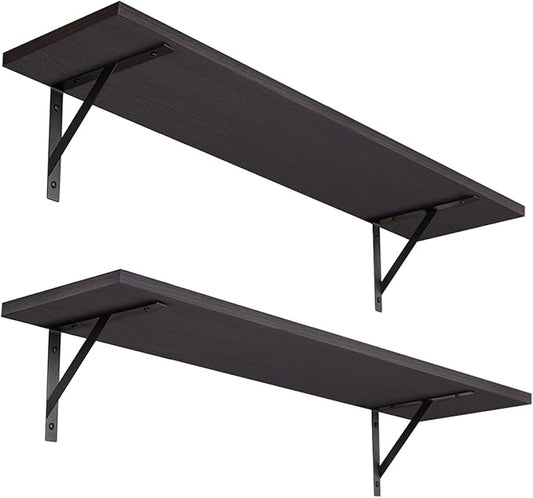 DINZI LVJ Long Wall Shelves, 23.6 Inch Wall Mounted Shelves Set of 2, by DINZILVJ