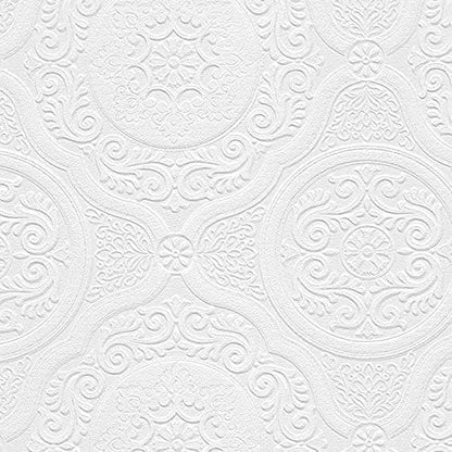 Manhattan Comfort Carter Series Vinyl Textured Paintable Floral Scroll Boarded - Image 2