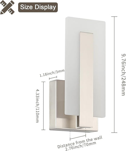 Joosenhouse Modern LED Wall Sconce Set of 2, Hardwired 3000K Warm White Light - Image 3