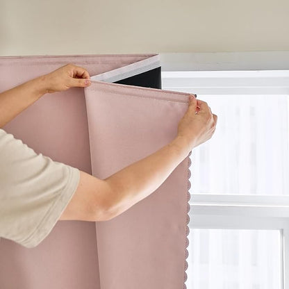 AJAZZ self Adhesive Portable 100% Blackout Curtains Simple and Easy to by AJAZZ