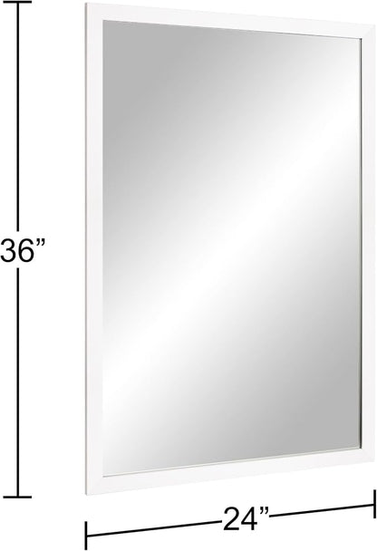 BOMINICA Rectangular Wall Mirror 24” x 36” Bathroom Mirror Framed Wall Mirror - Image 4