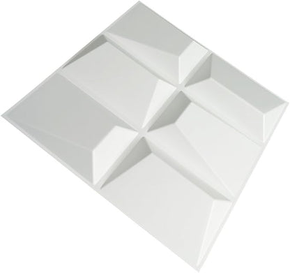 Art3d Decorative 3D Wall Panels 19.7" x 19.7" Snow White, PVC Wall Panel - Image 4