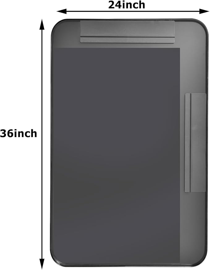 36x24 Inch Black Bathroom Mirror - Image 4