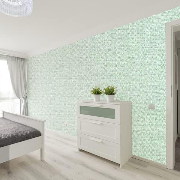 Yancorp 16"x394" Textured Fabric Wallpaper Faux Grasscloth Peel and Stick - Image 4