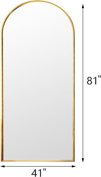 Rowjut Floor Full Length Mirror, Arched Mirrors Full Length 81"x41" - Image 3