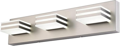 Brushed Nickel Vanity Lights for Bathroom Light Fixtures Adjust 3 Colors Modern - Image 7