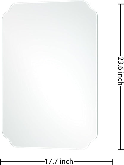 Bathroom Mirrors for Over Sink, Frameless Mirrors for Wall, 24x18 Inch Beveled - Image 6