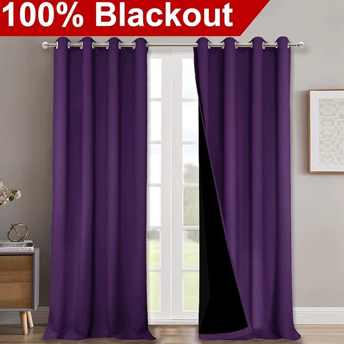 NICETOWN Truly Blackout Drapes for Living Room, Heavy-Duty Full Light Shading - Image 2